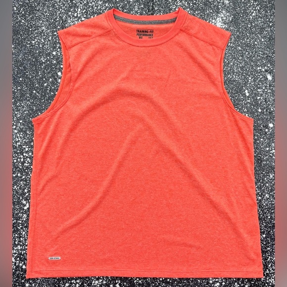 Starter Sleeveless Workout Shirt Fluorescent Orange Size XL EUC - Picture 1 of 2